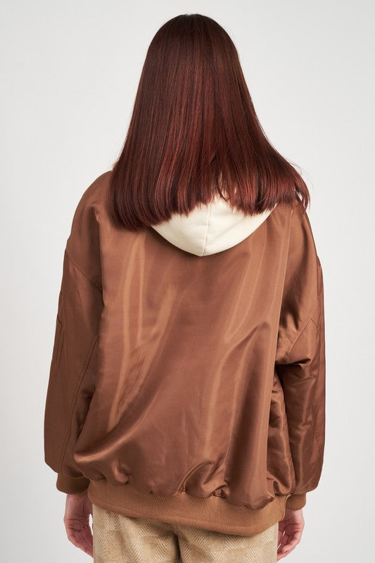 Bomber Jacket w/ Hoodie