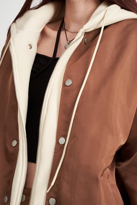 Bomber Jacket w/ Hoodie