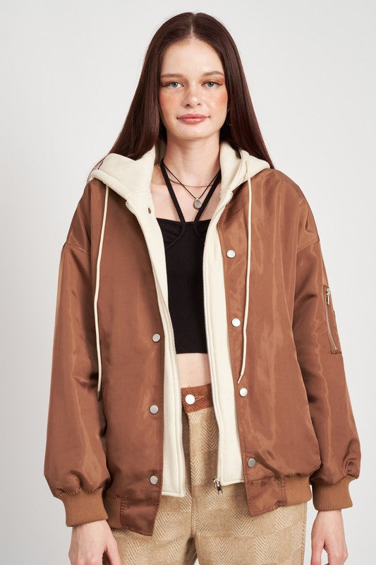 Bomber Jacket w/ Hoodie