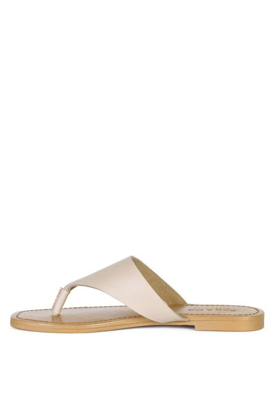 Soft Leather Luxury Thong Flats