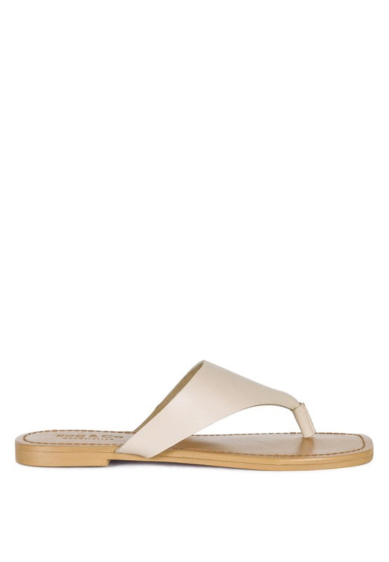 Soft Leather Luxury Thong Flats
